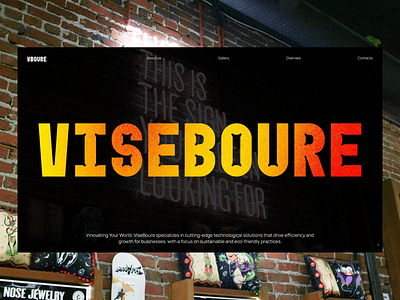 ViseBoure - Landing page design minimal typography ui ux uxresearch web design website