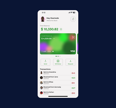 money transfer application 🎨 homepage money transfer ui