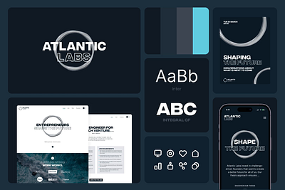 Atlantic Labs Brandcard 3d animation brandcard branding icons logo reel ui ux webdesign website