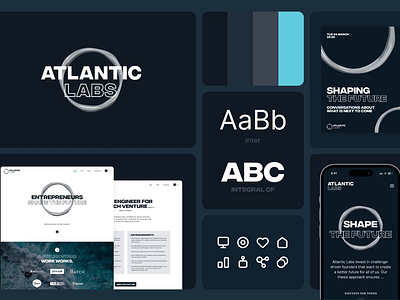 Atlantic Labs Brandcard 3d animation brandcard branding icons logo reel ui ux webdesign website