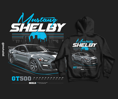Shelby GT500 Car Drawing car tshirt
