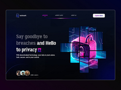Blocksafe: Web3 Hero page design blockchain branding design figma graphic design hero hero page design hero section logo page ui uiux uiuxdesign ux web3 web3 design web3 hero website website design