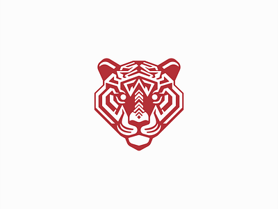 Geometric Tiger Logo animal bengal branding cat design emblem feline gaming geometric icon illustration lines logo mark sports stripes tiger vector