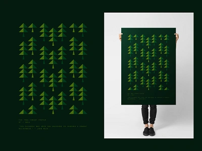 Forest - Poster Design cover fir fir tree forest geometric green minimalist nature poster poster design tree wood