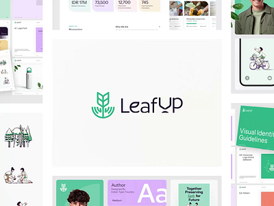 LeafUp - Animation animation brand identity branding clean conservation design funding graphic design green illustration illustration set logo logo design motion graphics ui ui design visual identity web design website website design