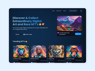 NFT marketplace design concept app design ui ux uxdesign