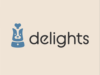 Delights Dog Treats brand identity branding creative creative logo dog treats dogs illustration logo design logomark logotype packaging design pet products playful wordmark