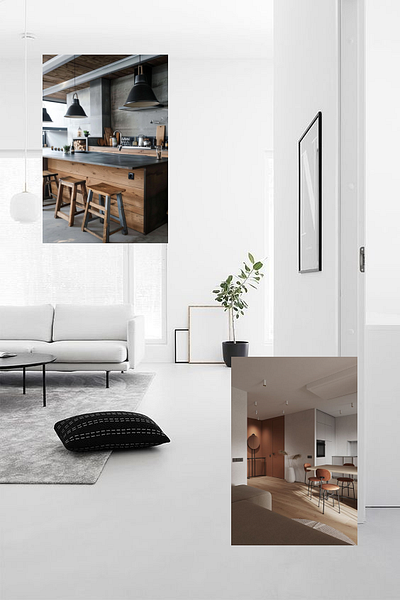 Interior Design collage design figma furniture graphic design interior design minimalism style