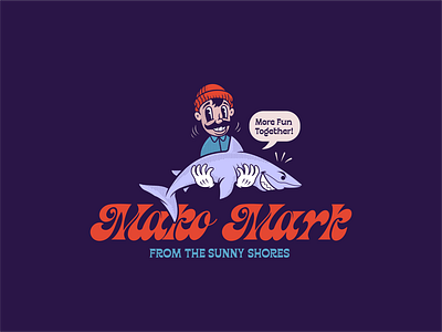 Mako badge branding illustration logo logotype mark mascot shark vector vector ae character
