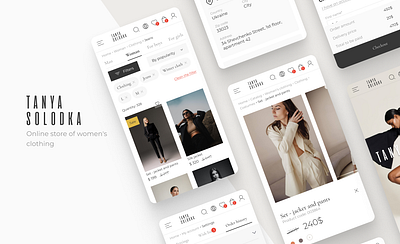 Tanya Solodka online store of clothes e commerce minimal online store shop shop store ui uiux design ux design web design website