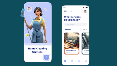 House Cleaning Services App Development | Strivemindz house cleaning app mobile app development mobile application mobile apps software development uiux design