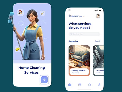 House Cleaning Services App Development | Strivemindz house cleaning app mobile app development mobile application mobile apps software development uiux design