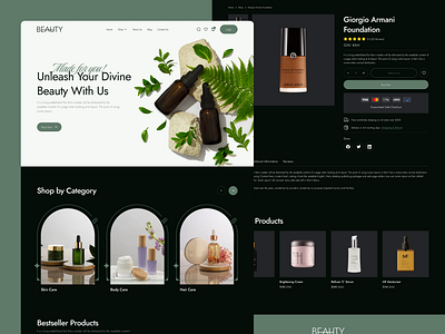 Unleash Your Divine Beaty with Us | Landing Page Design beauty web design branding graphic design landing page ui uiux web design website design