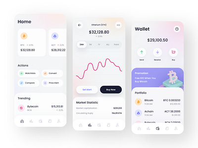 Crypto NFT Mobile app UI design crypto design mobile app design mobile dashboard mobile design nft nft design payment ui ui ui design uiux