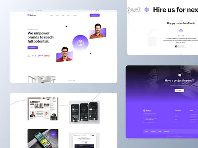 Astrax Digital Agency & Startup Website agency astrax digital agency footer header landing page marketing website seo service ui ui design ux ux design website