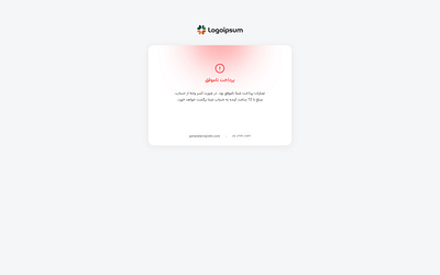 Payment Failed Status Page design failed farsi iran minimal payment persian receipt red ui