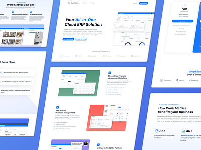 ERP CRM Landing Page branding crm design erp landing page responsive design saas ui ux website design