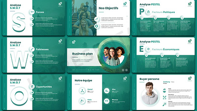 Green presentation Template - PowerPoint business plan design environment green market analysis powerpoint presentation