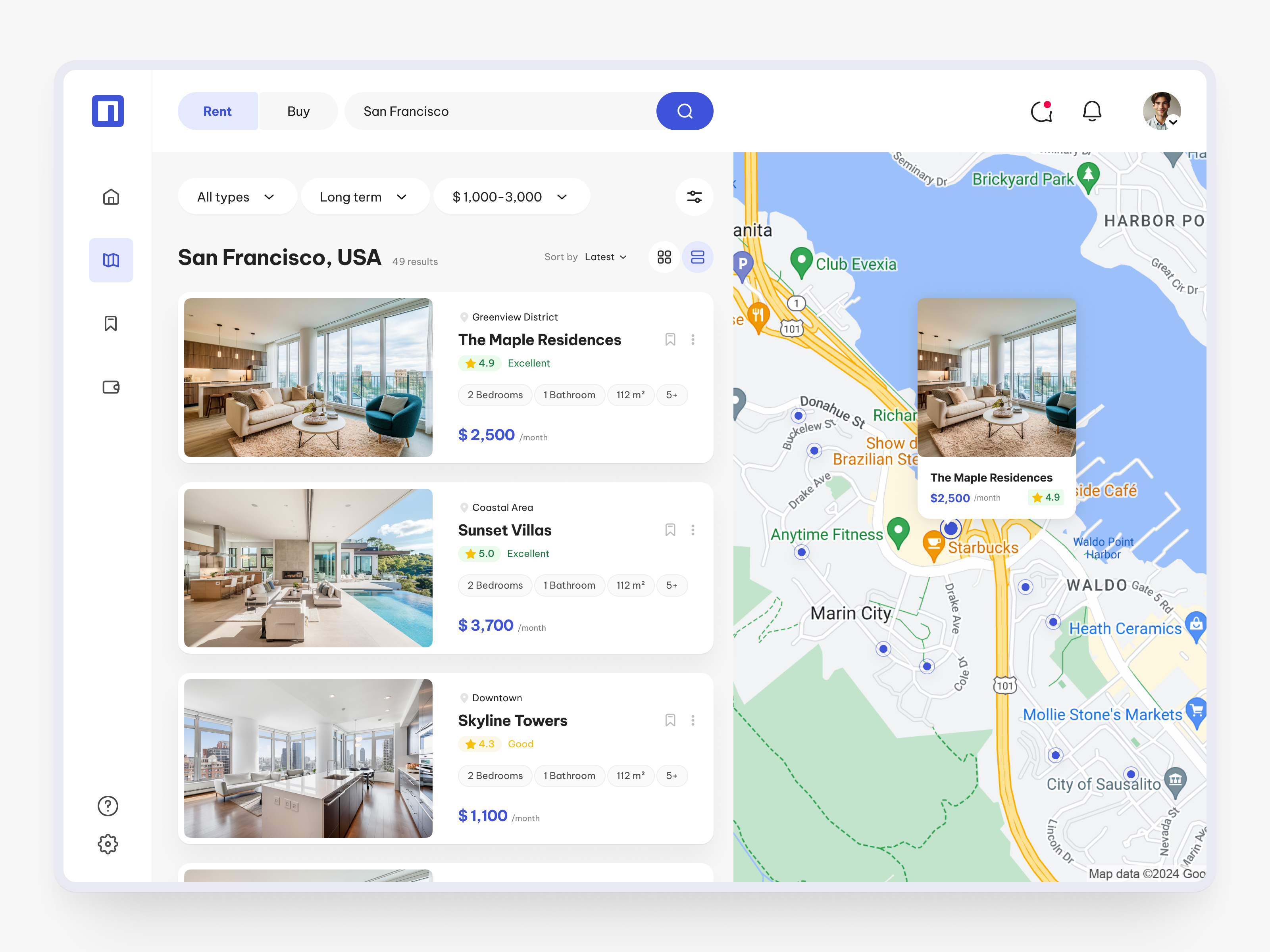 Real Estate Web Service app dashboard housing real estate typography ui ui ux design ux