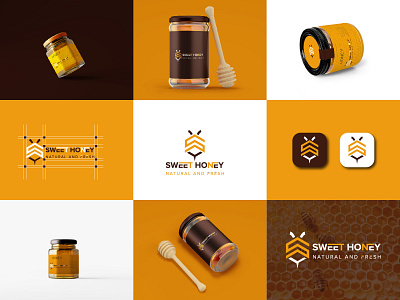 Bee honey Logo & Brand Identity Design bee bee logo beehoney beelogodesign beelogodrinkiscocktails beelogold branding businesss custom gradeint honey honey logo honeylogos identity modern unique logo