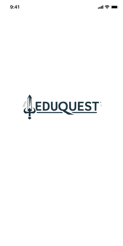 EduQuest Mobile App branding education logo mobile quizz ui