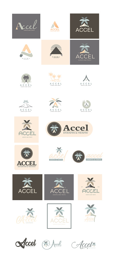 Accel Logo concept branding logo