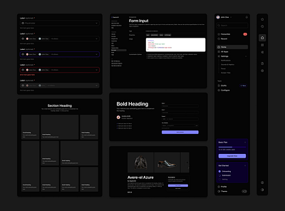 Dark Mode bento clean component design system ecommerce figma form framer layout navbar navigation sidebar ui kit