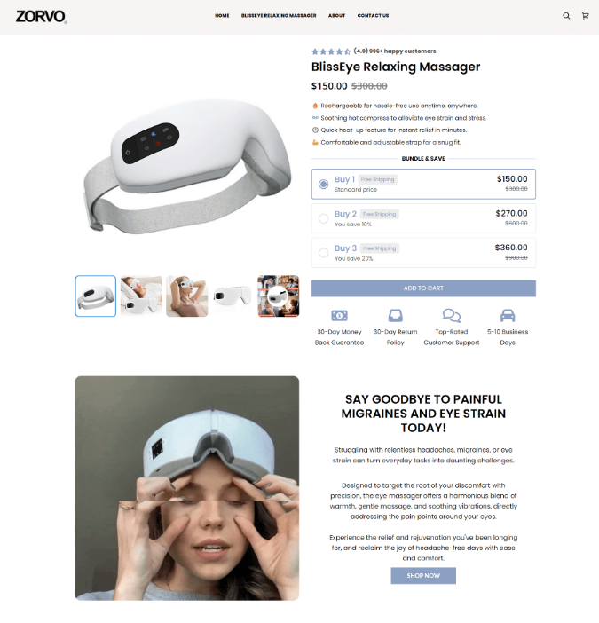 Example of I Will Do Shopify Store Or Landing Page