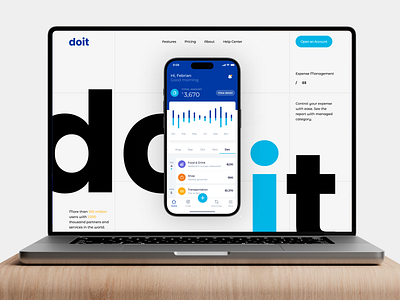 Doit - Wallet App Landing Page app elementor finance fintech framer landing mobile money page payment platform saas software ui wallet webflow website wordpress