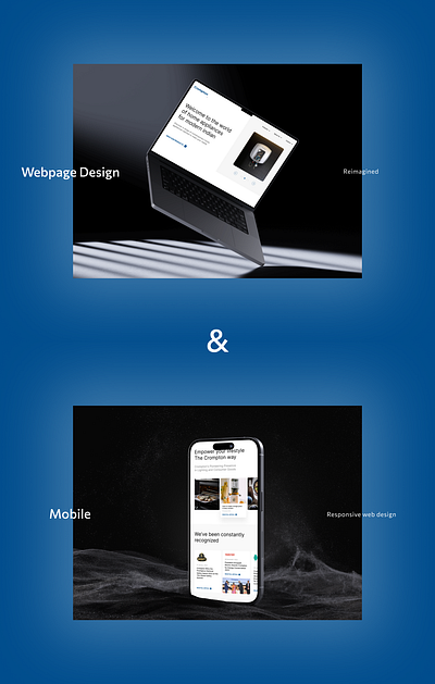 Crompton website redesign branding figma landing page mobile portfolio redesign ui ux web website