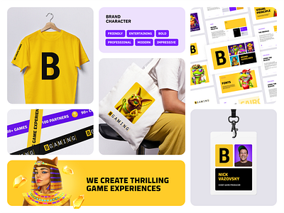 BGaming Brand Elements brandbook branding game gaming graphic design visual identity