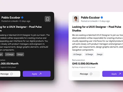 Job Posting UI Design dailyui dailyux design designer figma job ui ui design ui designer uidesign uiux uiux design user experience user interface ux ux design ux designer uxdesign