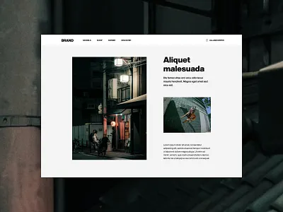 BRAND ::: editorial website concept branding design desktop figma graphic design ui ui design webdesign