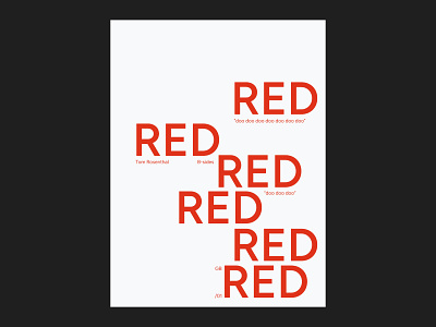 red red red poster graphic design minimal minimalist poster poster design typography