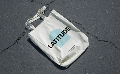 Latitude Furniture Branding alexeymalina branding furniture brand haus symbol home logo identity malina branding merch design negative space tote bag