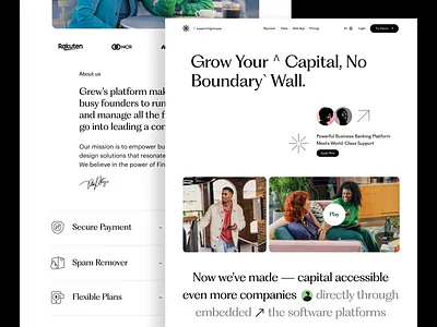 Landing Page Design - Gray b2b clean dstudio agency finance financial fintech landing landing page landing page design modern saas saas website startup web design website website design