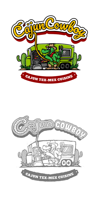 Design Project - Cajun Cowboy animation branding business cartoon design graphic design illustration isolated logo vector