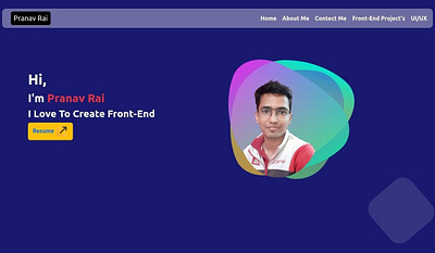 Portfolio website. canva portfolio pranav rai ui