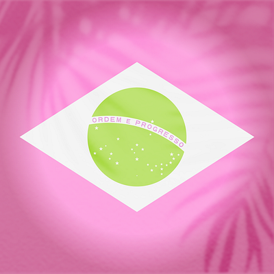 brazil pink flag for spotify tropihouse playlist brasil figma flag pink redesign summer visual