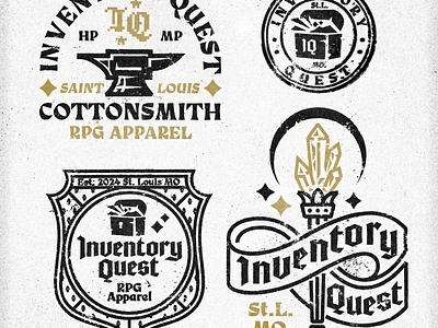 IQ T-Shirt Design Flash Sheet antiques anvil apparel brand art chest coat of arms crystals ephemera flash sheet gaming heraldry inventory iq quest retro texture rpg texture treasure vintage texture