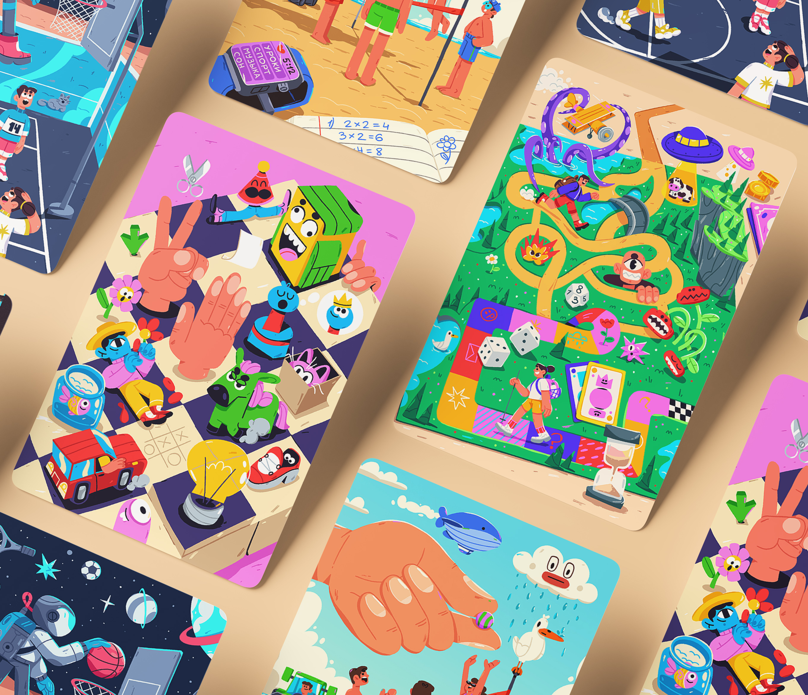 Example of Cards For "Imaginarium" Board Game