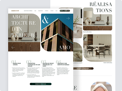 Dessein de Toit, Desktop website design for an interior designer app design desktop graphic design ui ux website website design