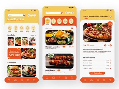 Food App UI design | Mobile App food app food ui design mobile design ui ui design uiux