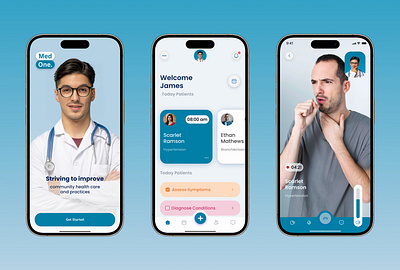 MedOne. - A Doctor Consultancy App app consulting app doctor doctors app medical medical app mobile app pat patient ui uiux ux