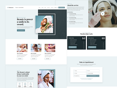 Beauty App Landing page Design app design beauty app beauty web design landing page design saas web design