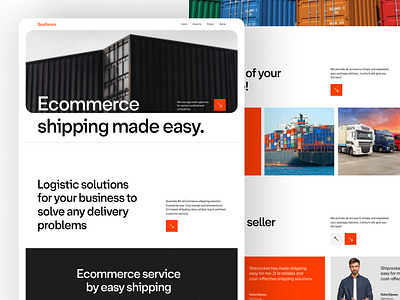 Ecommerce Shipping Landing page design app design buy and sell ecommerce ui design landing page ui ui design uiux