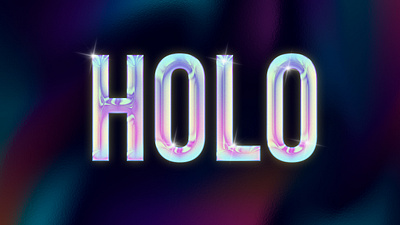 Holographic Effect design graphic design typography