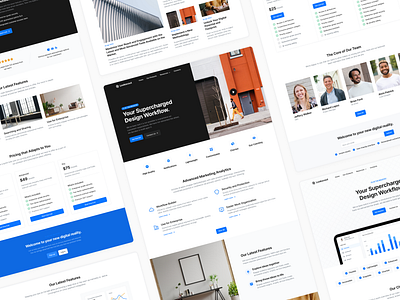 SaaS Landing Pages - Lookscout Design System clean design design system landing page layout lookscout ui user interface ux websites
