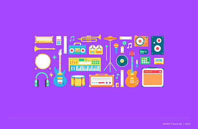 Music Instrument Collection branding graphic graphic design icon ill illustration motion graphics ui