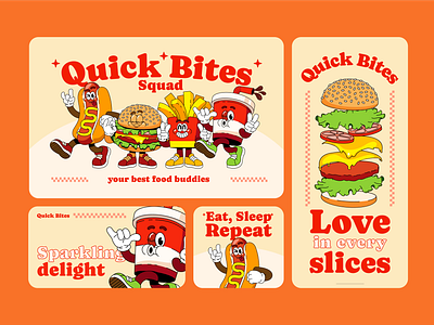 Quick Bites - Bento adobe illustrator bento branding cartoon case study design food graphic design illustration snack vector